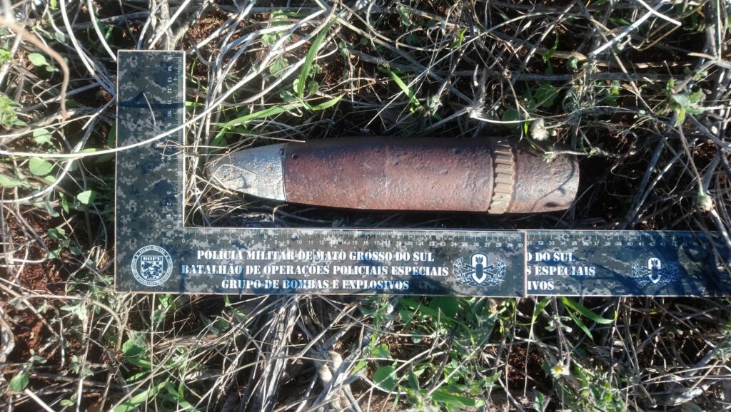 Bope detona artefato explosivo de guerra achado em Sidrolândia