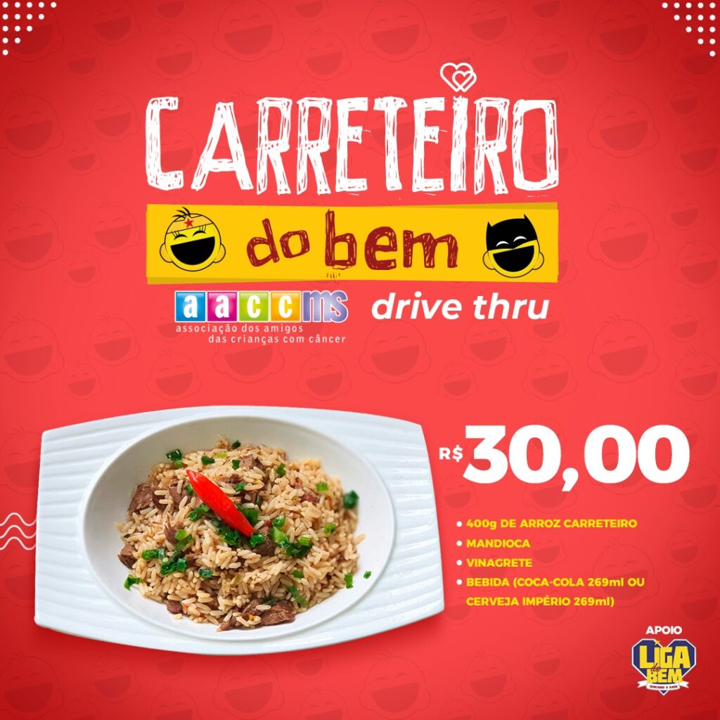Em sistema drive-thru, AACC/MS e Liga do Bem se unem para ação solidária neste fim de semana