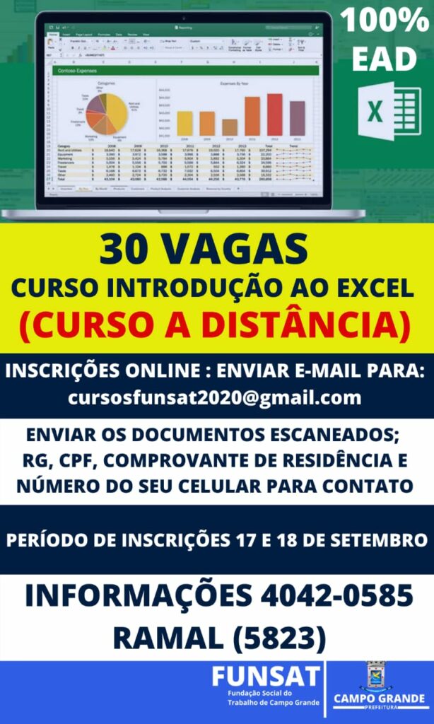 Funsat abre 30 vagas para curso gratuito e 100% EAD