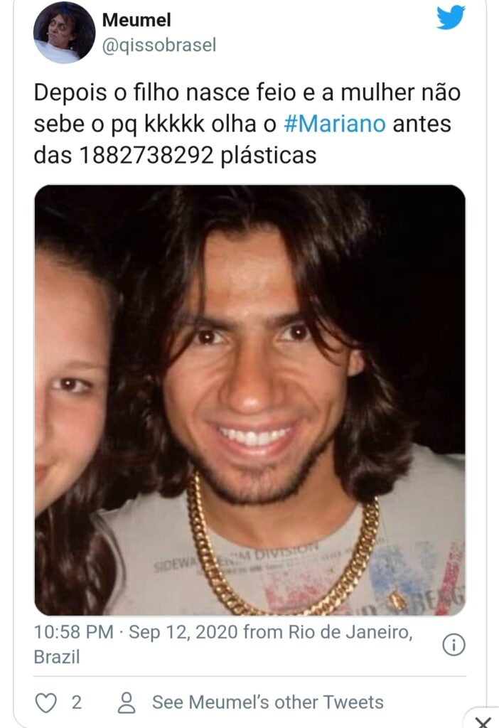 'Antes e depois' do cantor Mariano viraliza nas redes sociais