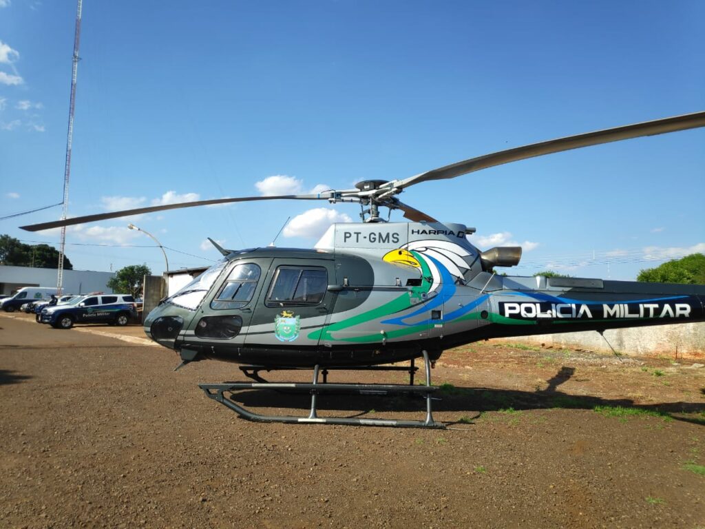 PM de Dourados lança Operação Cidade Segura com apoio do helicóptero do GPA