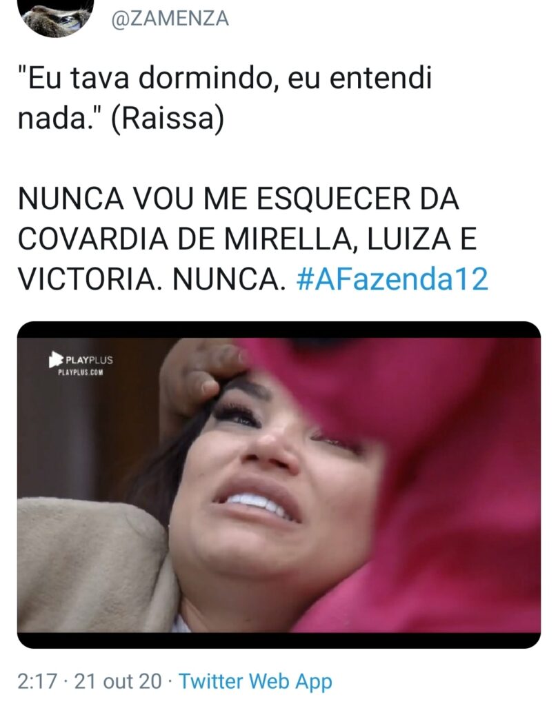 MC Mirella faz complô contra Raíssa e tenta tirar peoa do sério