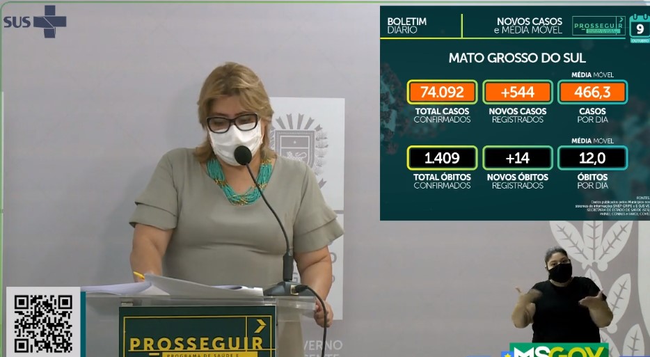 Na última live da semana, Secretaria de Saúde divulga 544 novos casos e 14 óbitos por covid-19