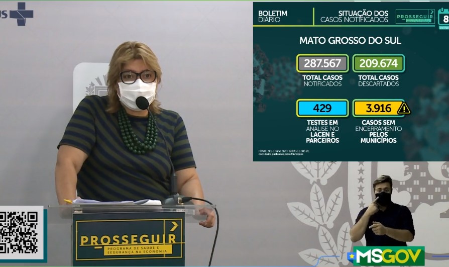 MS registra 521 novos casos e 10 óbitos por covid-19 nas últimas 24 horas