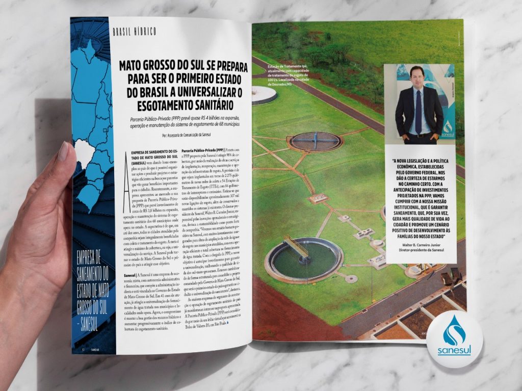 Parceria Público-Privada da Sanesul é destaque na Revista Sanear
