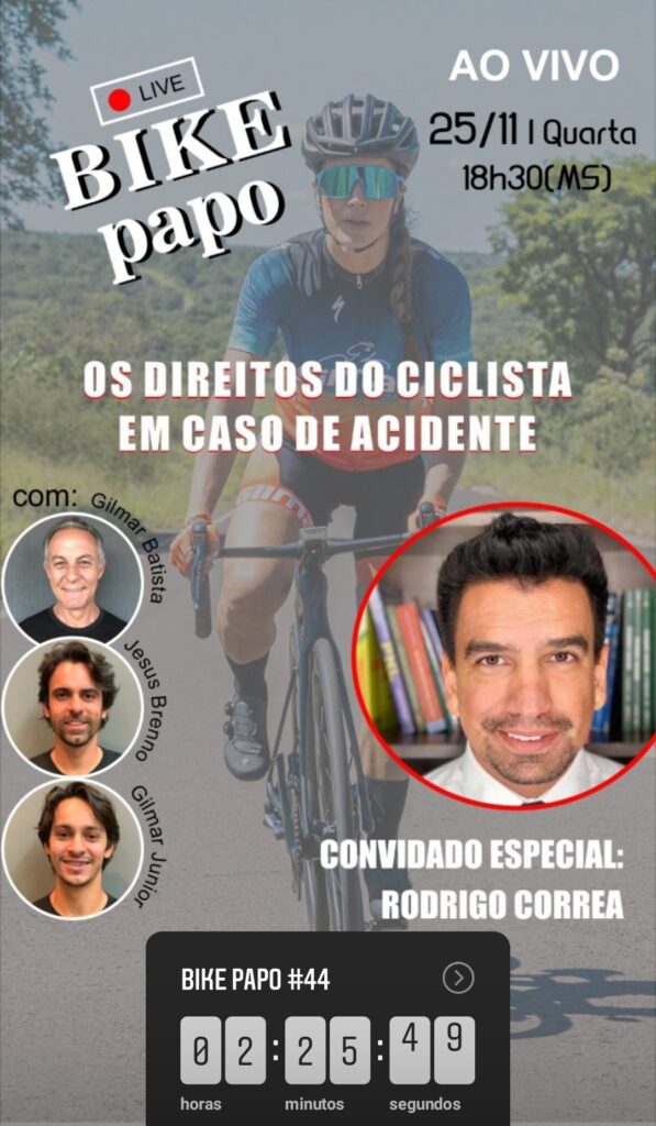 Live 'Bike Papo' vai falar sobre o direito dos ciclistas no trânsito Live 'Bike Papo' vai falar sobre o direito dos ciclistas no trânsito