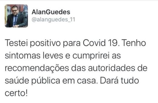 Prefeito eleito de Dourados testa positivo para Covid-19 Prefeito eleito de Dourados testa positivo para Covid-19