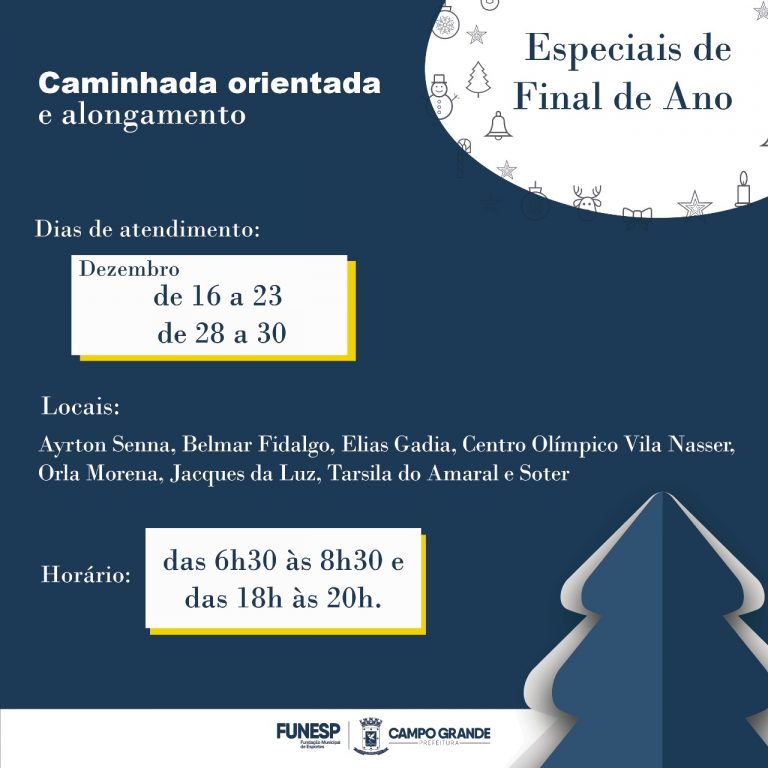 Prefeitura terá programação especial com orientação para alongamento e caminhada Prefeitura terá programação especial com orientação para alongamento e caminhada