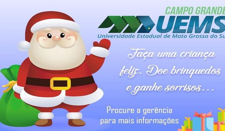 UEMS promove pela segunda vez,Campanha de Natal “doe brinquedos, doe sorrisos”