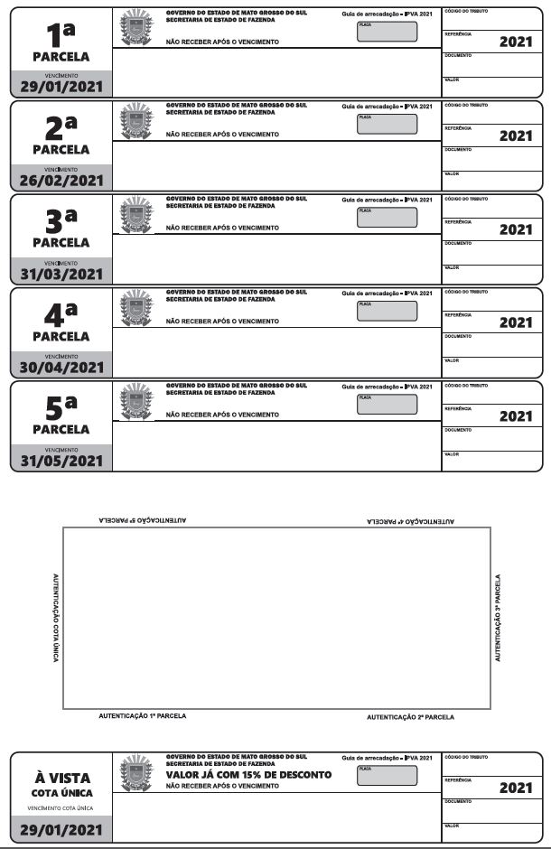 Confira dicas da Sefaz para atestar a autenticidade do carnê do IPVA 2021