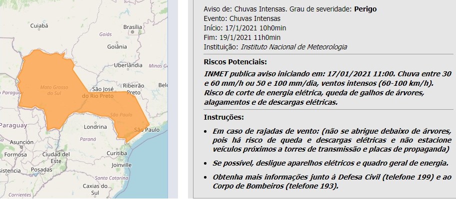 Clima chuvoso e fresco continua em Mato Grosso do Sul nesta terça-feira