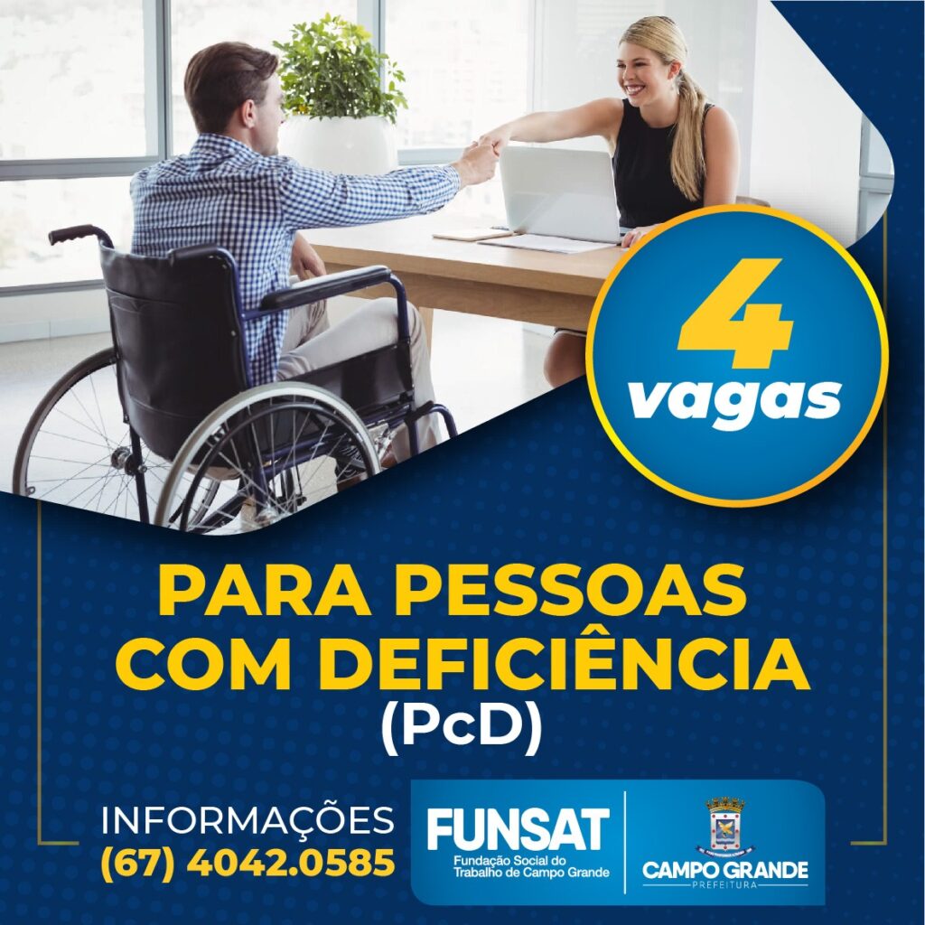 Funsat oferece 640 vagas com oportunidades para pessoa com deficiência com salário de R$2.867,84