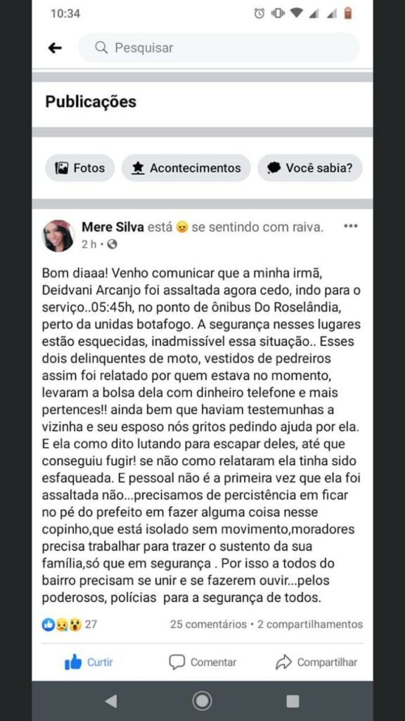 Mulher é assaltada e leva golpe de faca na cabeça em ponto de ônibus na Capital Mulher é assaltada e leva golpe de faca na cabeça em ponto de ônibus na Capital