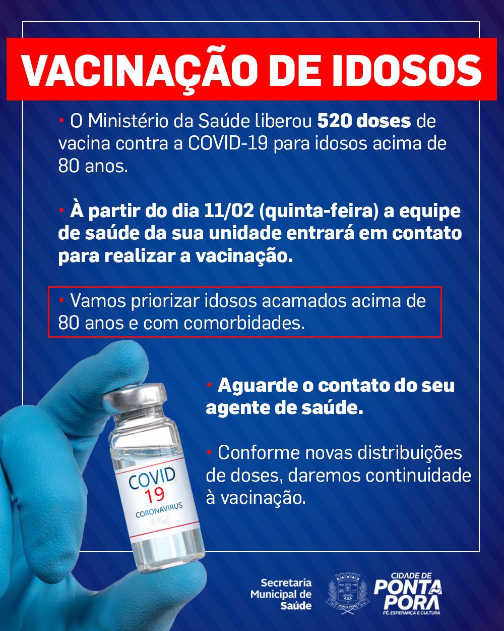 Notícias falsas sobre vacinação de idosos chegam a Ponta Porã