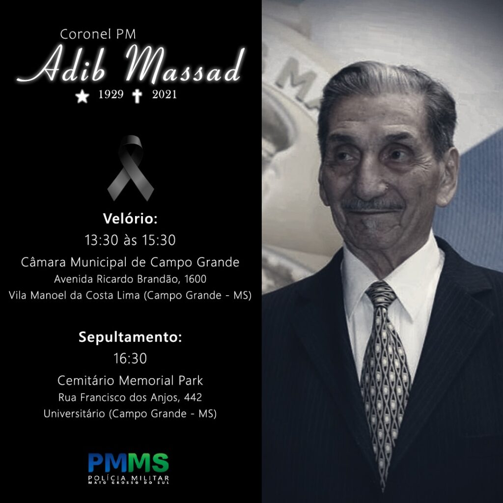 Coronel Adib Massad será velado na Câmara Municipal de Campo Grande