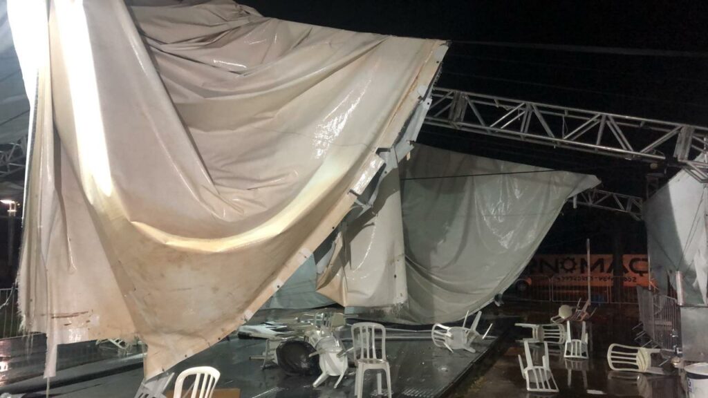 Temporal com granizo causam estragos em cidade de MS