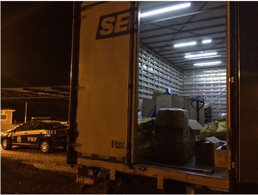 3º caminhão dos Correios é descoberto com contrabando em estradas de MS