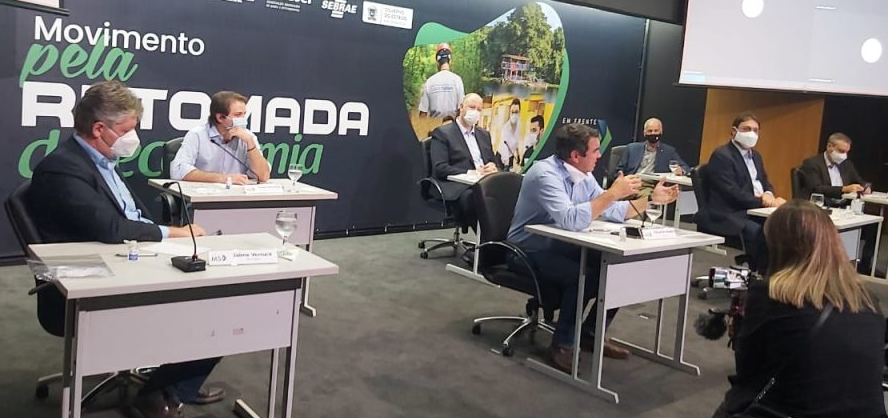 Riedel participa de reunião com setor produtivo e elenca pilares para retomada da economia Riedel participa de reunião com setor produtivo e elenca pilares para retomada da economia