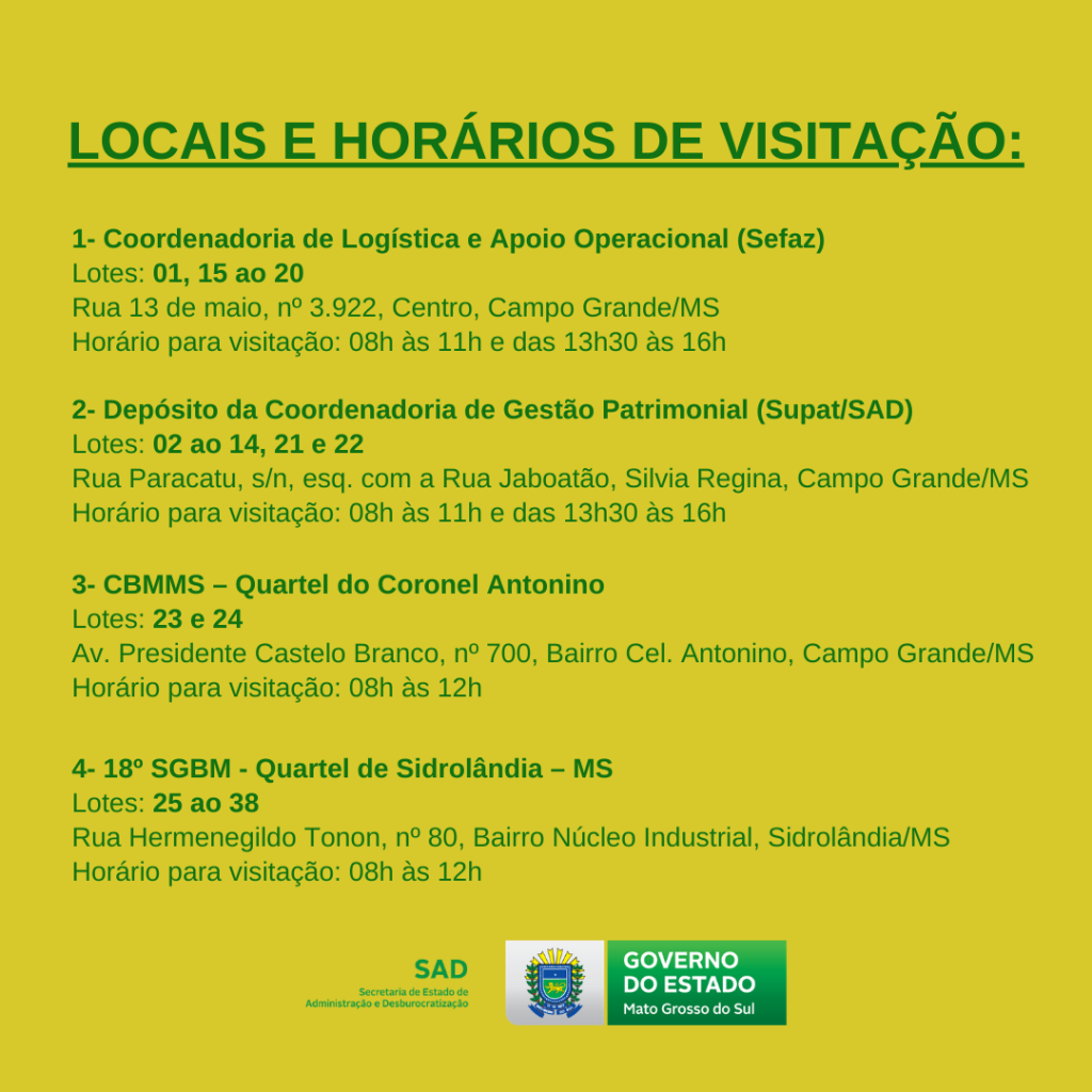 A partir de R$ 200, SAD fará leilão de 38 lotes de veículos e sucatas de veículos em julho