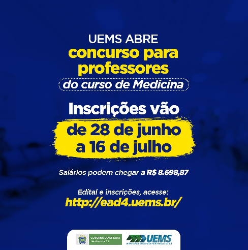 UEMS abre vagas em concurso público para professores de Medicina UEMS abre vagas em concurso público para professores de Medicina