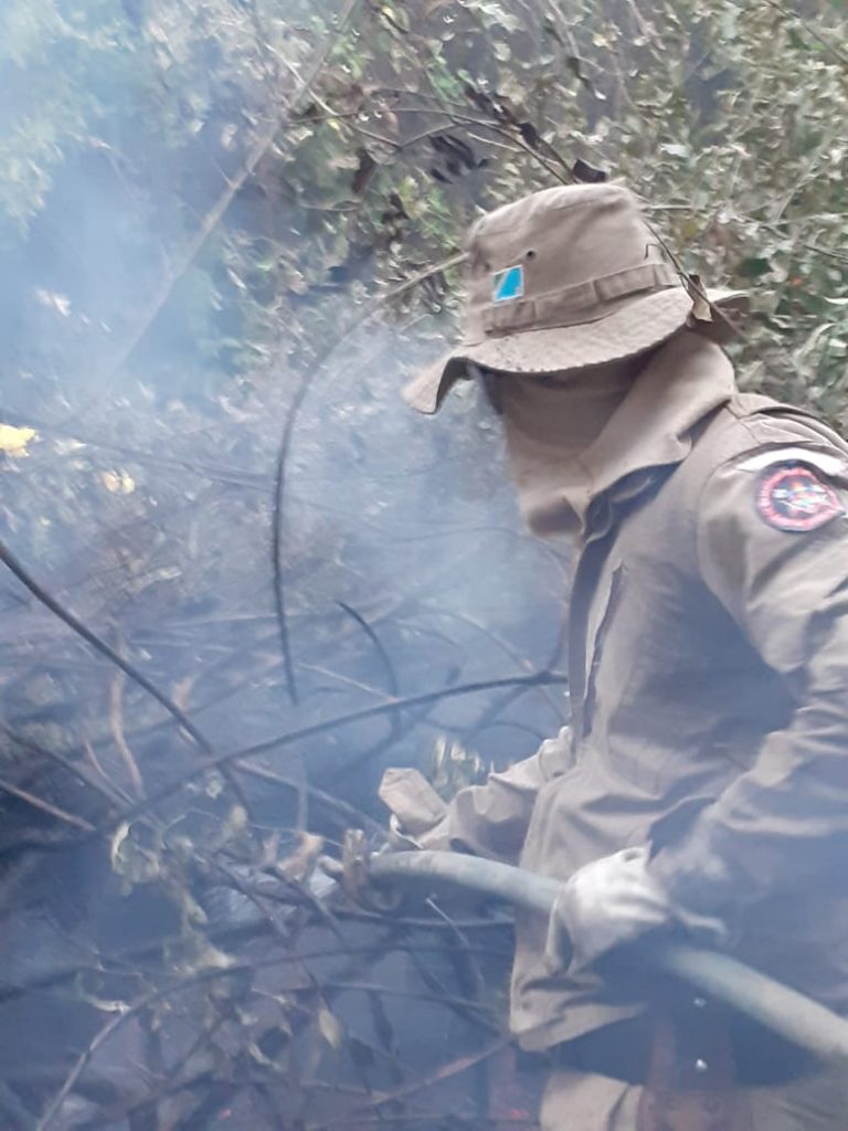 Bombeiros combatem focos na região de Porto Morrinho