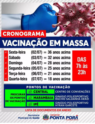Vacinação em massa em 13 municípios de fronteira começam hoje com alta procura no MS