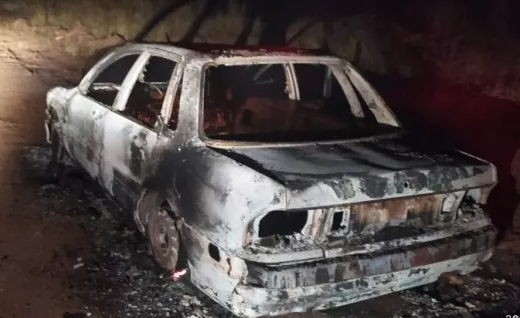 Carro usado em tentativa de assalto em Pedro Juan é encontrado incendiado