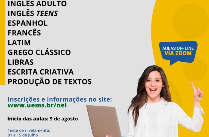 Estão abertas as inscrições para curso de idiomas na UEMS Estão abertas as inscrições para curso de idiomas na UEMS