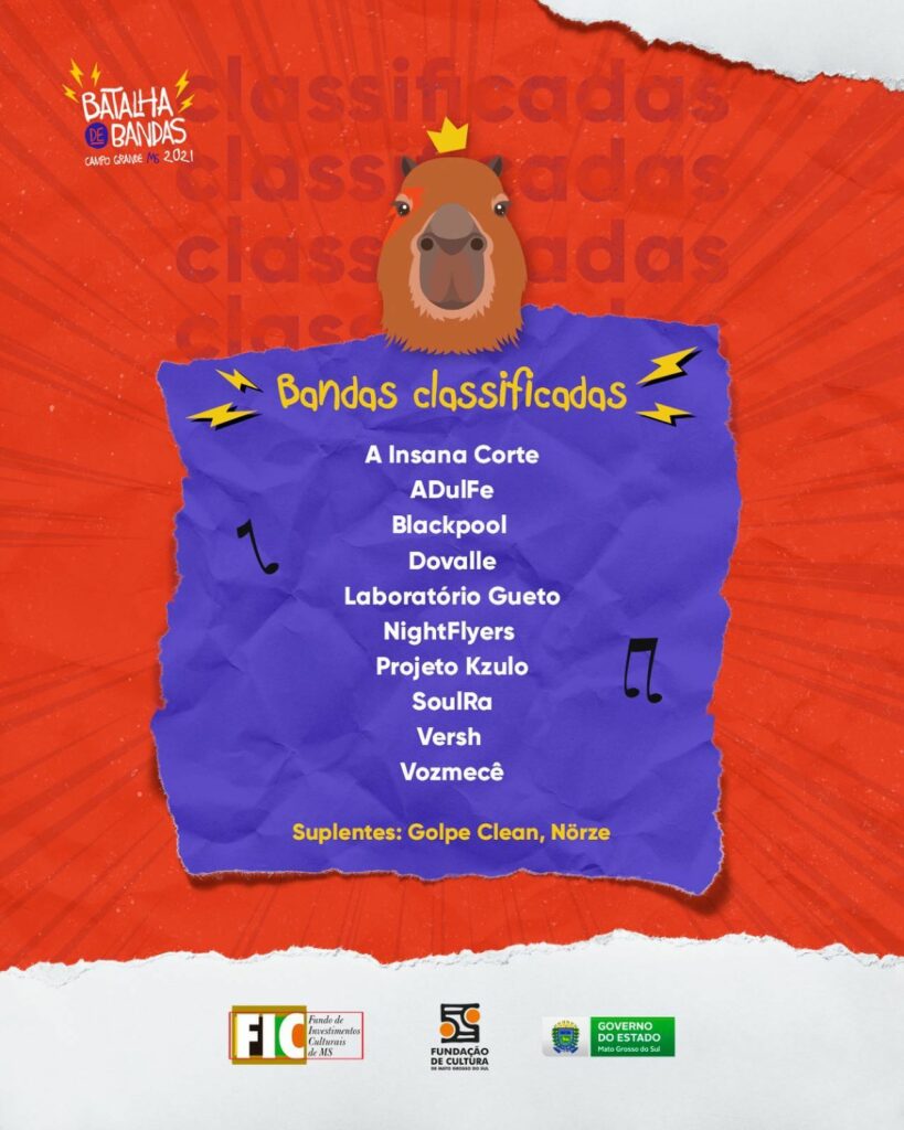 Com recorde de inscrições, Batalha de Bandas divulga lista de classificados Com recorde de inscrições, Batalha de Bandas divulga lista de classificados