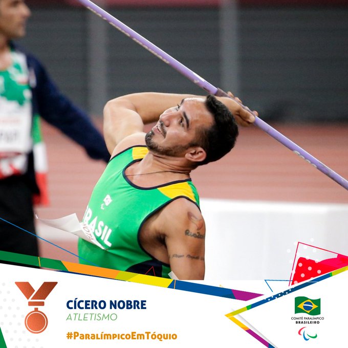 Cícero Nobre ganha Bronze em lançamento de dardos, em Tóquio