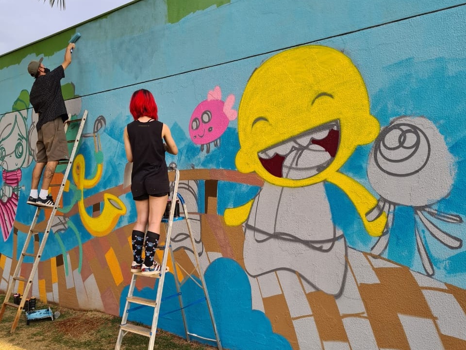 AACC ganha novas cores em mural que trouxe alegria ao dia a dia dos assistidos