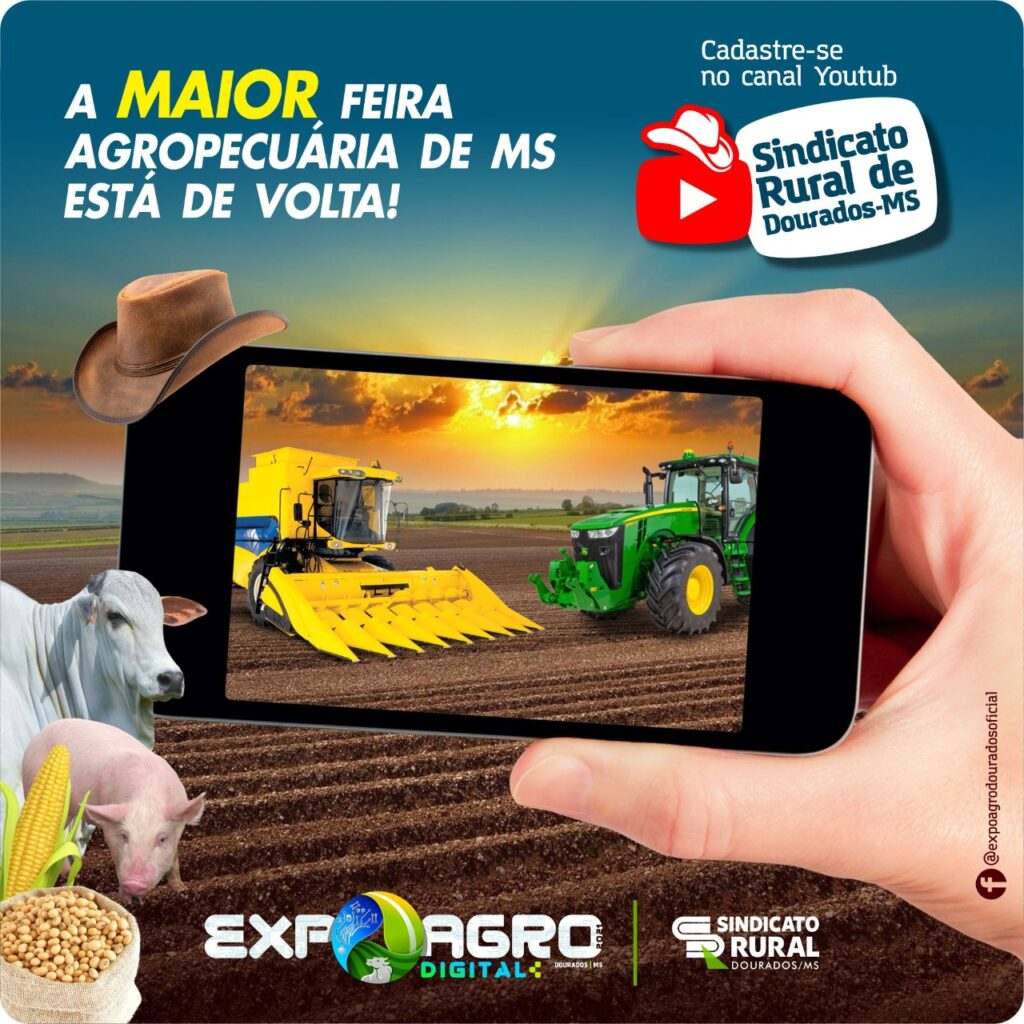 Sindicato Rural realiza Expoagro Digital de 14 a 17 de setembro em Dourados