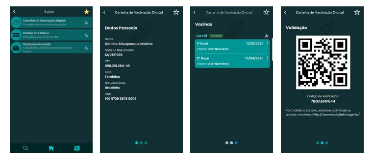 Carteira de Vacinação Digital é disponibilizada em aplicativo do Governo de MS Carteira de Vacinação Digital é disponibilizada em aplicativo do Governo de MS
