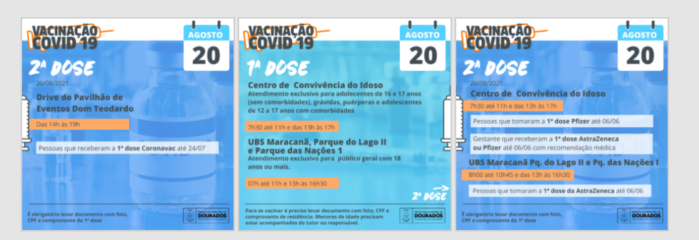 Aplicação da dose de reforço da vacina Coronavac acontece em Drive-thru