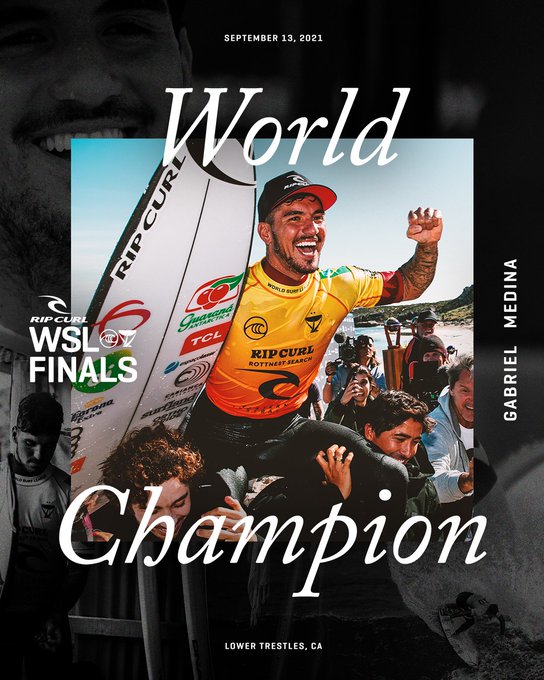 Gabriel Medina conquista título do Circuito Mundial de Surfe