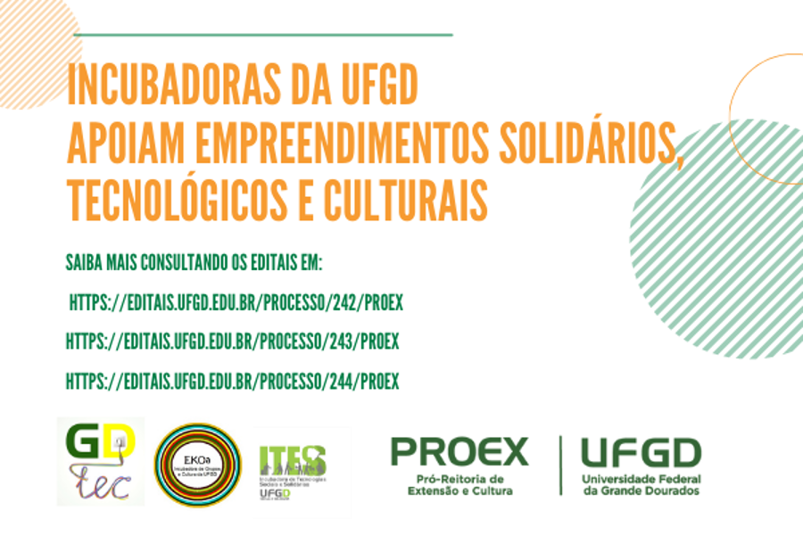 Termina amanhã inscrição de novos 'solidários, tecnológicos e culturais' em incubadoras da UFGD