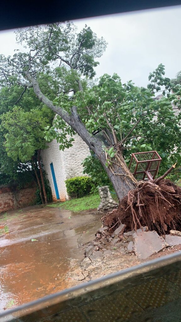 Dourados é atingida por ventos intensos e forte chuva nesta sexta-feira