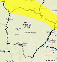 Inmet emite alerta de chuvas intensas para 15 cidades de Mato Grosso do Sul