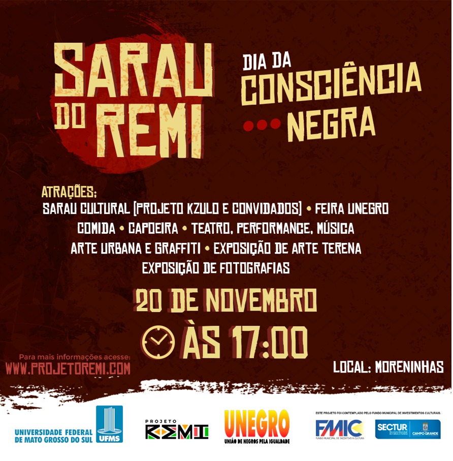 Remi promove sarau nas Moreninhas no Dia da Consciência Negra