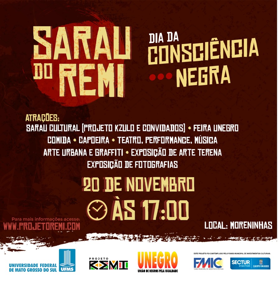 Remi promove sarau nas Moreninhas no Dia da Consciência Negra Remi promove sarau nas Moreninhas no Dia da Consciência Negra