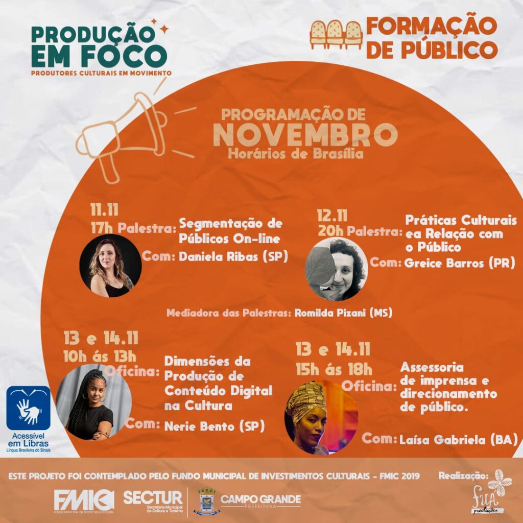 Formação de público é tema de 2º ciclo do Produção em Foco a partir de amanhã