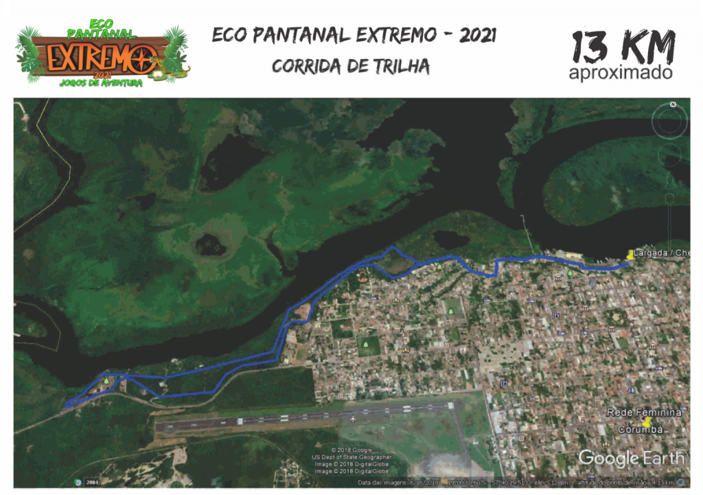 Corrida em trilha do Eco Pantanal Extremo terá percursos de 6,5 e 13 quilômetros Corrida em trilha do Eco Pantanal Extremo terá percursos de 6,5 e 13 quilômetros