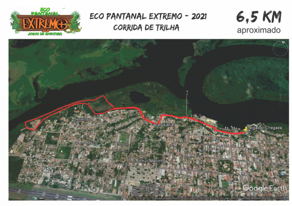 Corrida em trilha do Eco Pantanal Extremo terá percursos de 6,5 e 13 quilômetros Corrida em trilha do Eco Pantanal Extremo terá percursos de 6,5 e 13 quilômetros