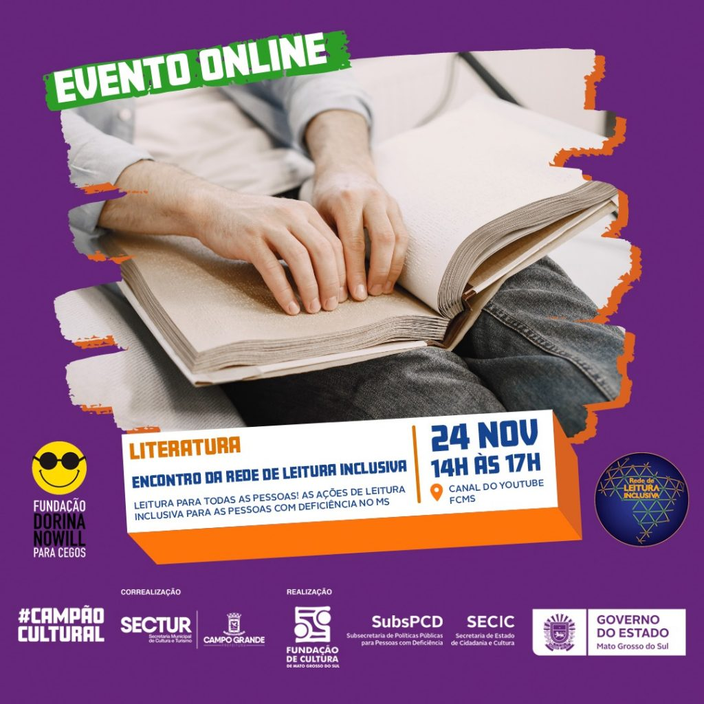 Evento debaterá a leitura inclusiva e acessível em MS