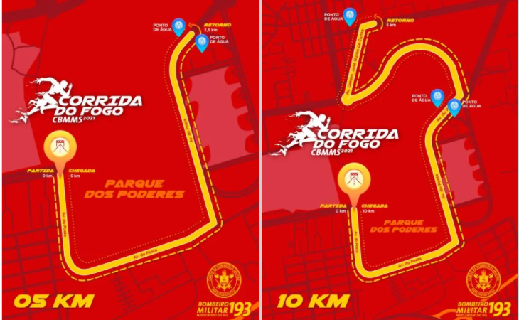 Corpo de Bombeiros realiza Corrida do Fogo no Parque dos Poderes