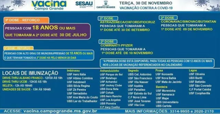 Nesta terça-feira vacinação contra covid-19 inicia no período da tarde Nesta terça-feira vacinação contra covid-19 inicia no período da tarde