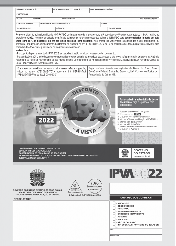 IPVA 2022: veja dicas para atestar a veracidade da guia de pagamento