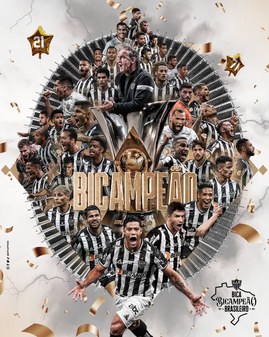 Atlético-MG se consagra campeão brasileiro por antecipação após 50 anos