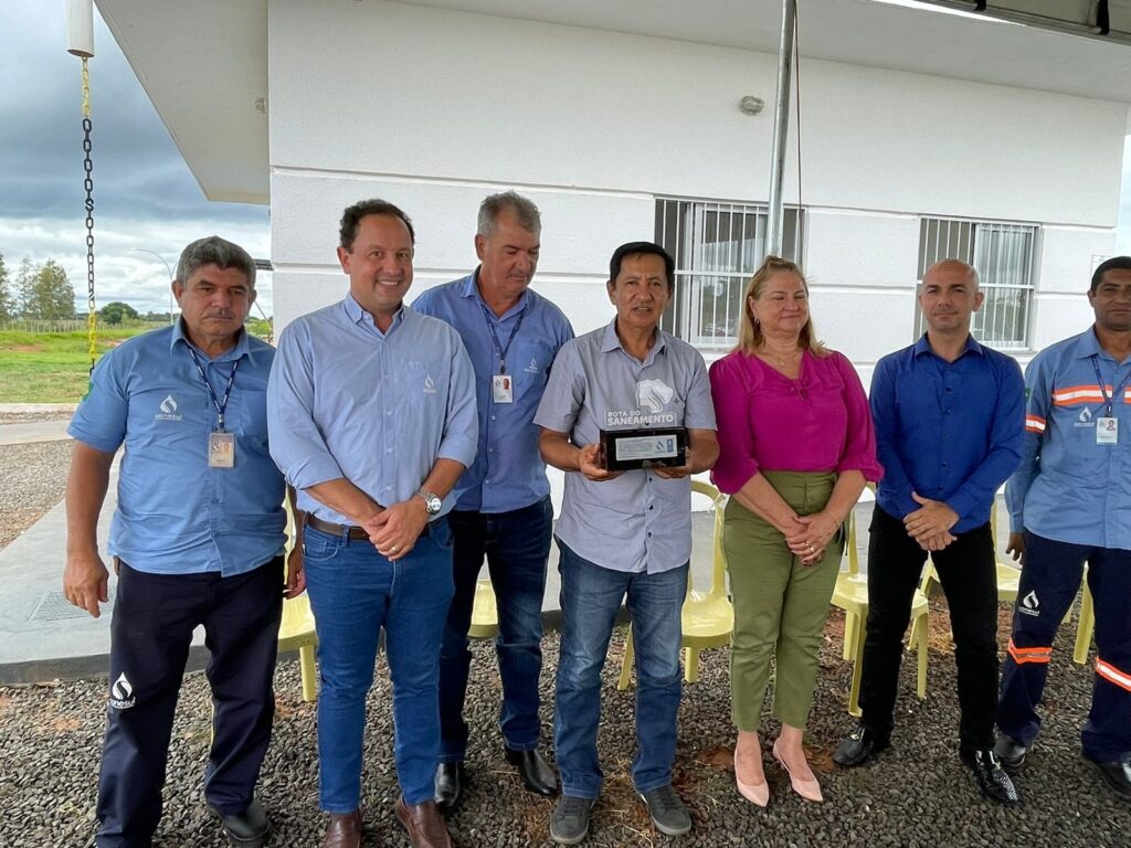 Prefeito enaltece investimentos da Sanesul em obras de saneamento em Anaurilândia