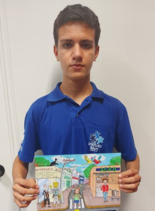 Mirim da Sejusp vence concurso de desenhos das Secretarias de Fazenda e de Educação